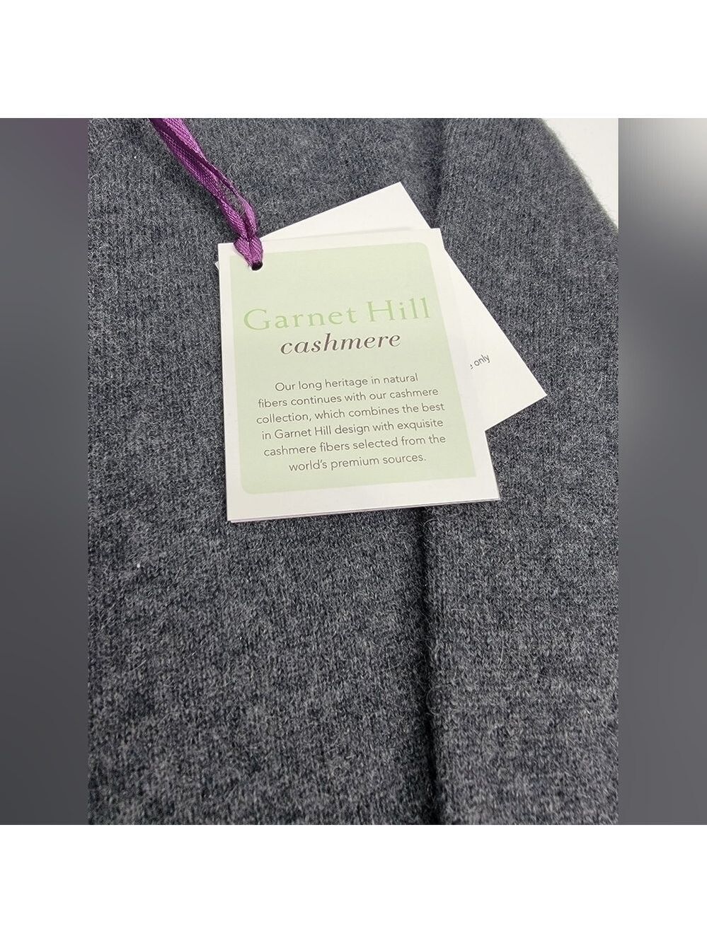 NEW Garnet Hill Cashmere Boatneck Sweater Dress Gray Women's Size Large L NEW - Picture 4 of 11